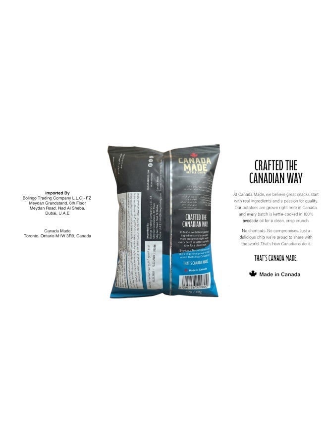 Canada Made Healthy Snacks - 100% Avocado Oil Kettle Cooked Potato Chips - Sea Salt Flavor, Vegan, Gluten Free, Nut Free Healthy Chips - Made in Canada Snacks - 40g Bag - Image 4
