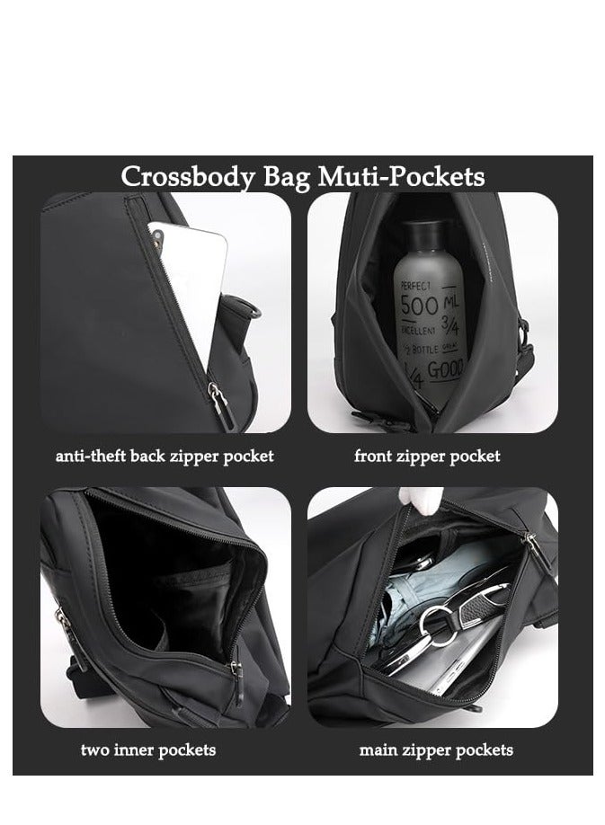 Small Sling Crossbody Bag Shoulder Pack Small Hiking Daypack Lightweight Anti Theft Sling Crossbody Bag for Travel Outdoor Unisex Chest Backpack for Hiking Climbing Outdoor School