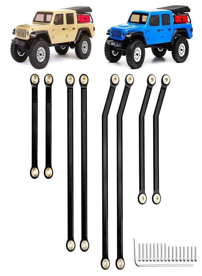 Hobbypark Aluminum High Clearance Links Set Upgrades for Axial SCX24 Gladiator AXI00005 Upgrades 1/24 RC Crawler Car (Black) - Image 1