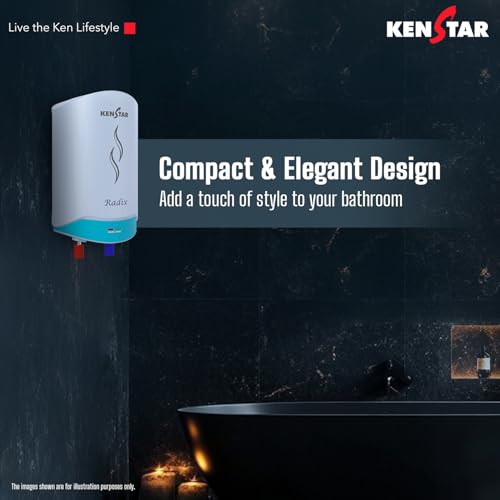 Kenstar Radix |3L|3000-Watts Powerful Heating | Electric Instant Water Heater (Geyser) |High Grade SS Tank with Advanced 4 Level Safety| Rust-Proof| White| Wall Mounting - Image 4