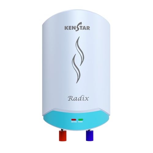 Kenstar Radix |3L|3000-Watts Powerful Heating | Electric Instant Water Heater (Geyser) |High Grade SS Tank with Advanced 4 Level Safety| Rust-Proof| White| Wall Mounting - Image 1