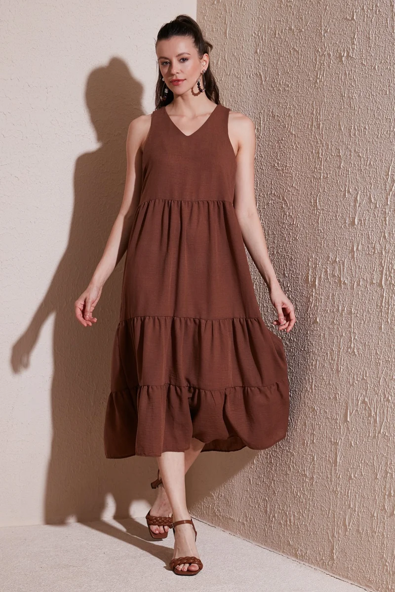 Lela Ruffled Sleeveless Dress