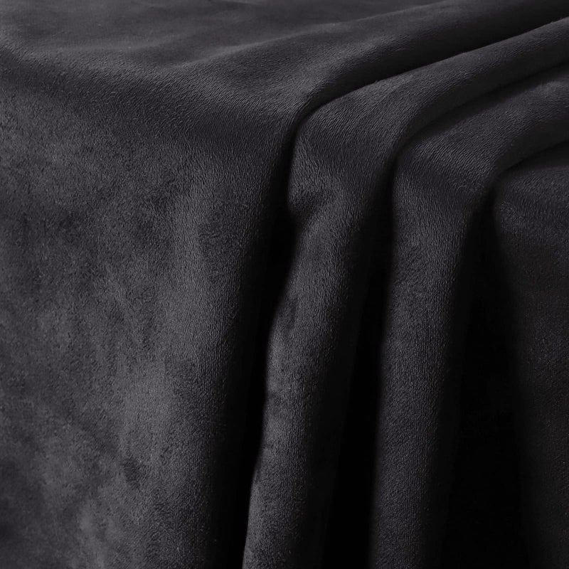 SBWLKJ Suede Upholstery Fabric Black 64 Wide by 96 DoubleSide Soft Smooth MicroSuede Material for Car Headliner Replacement Cushion Sofa Pillows Home Dcor Repair DIY - Image 2