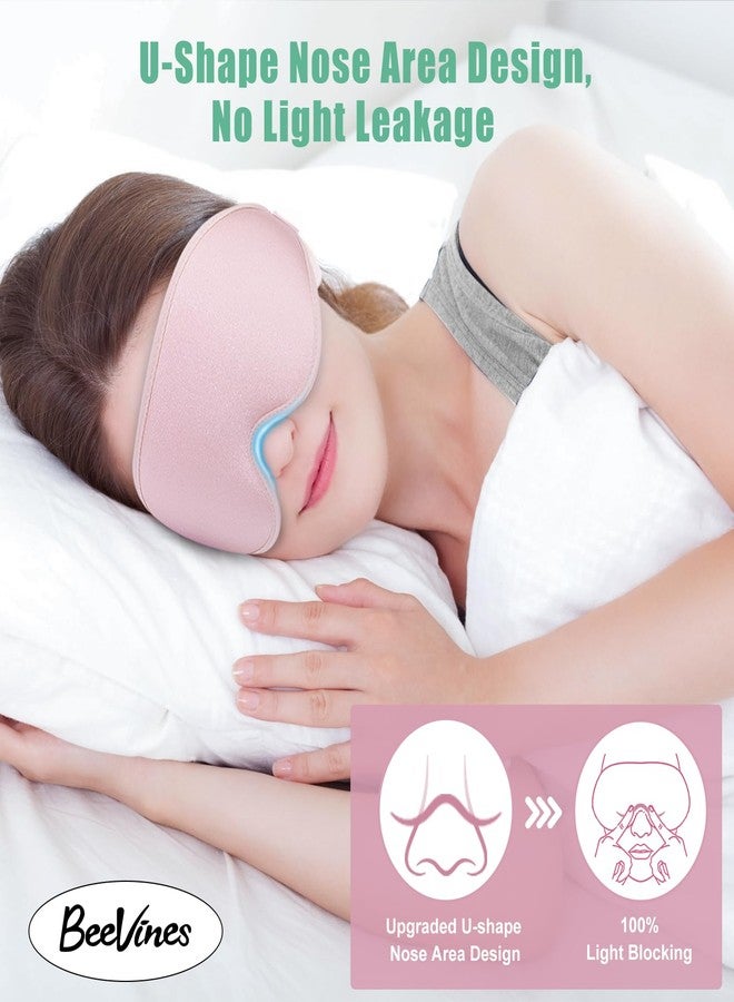 BeeVines 2 Pack 3D Contoured Sleep Mask Eye Mask for False Eyelash Extensions for Men & Women, Eye Mask for Sleeping with Adjustable Strap, 100% Blackout Eye Covers Night Blindfold for Yoga Travel - Image 3