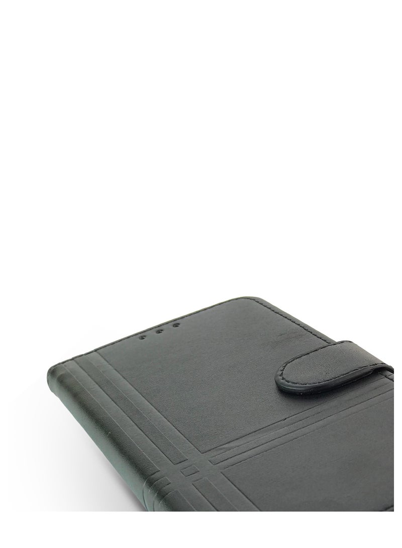 For Oppo A98 Two-line design Flip Leather Wallet Card Slot Case with Kickstand,Strap Magnetic Closure,Included Internal Tpu Silicone Case,Compatible with Oppo A98 (6.72'') (Black)  - Image 2