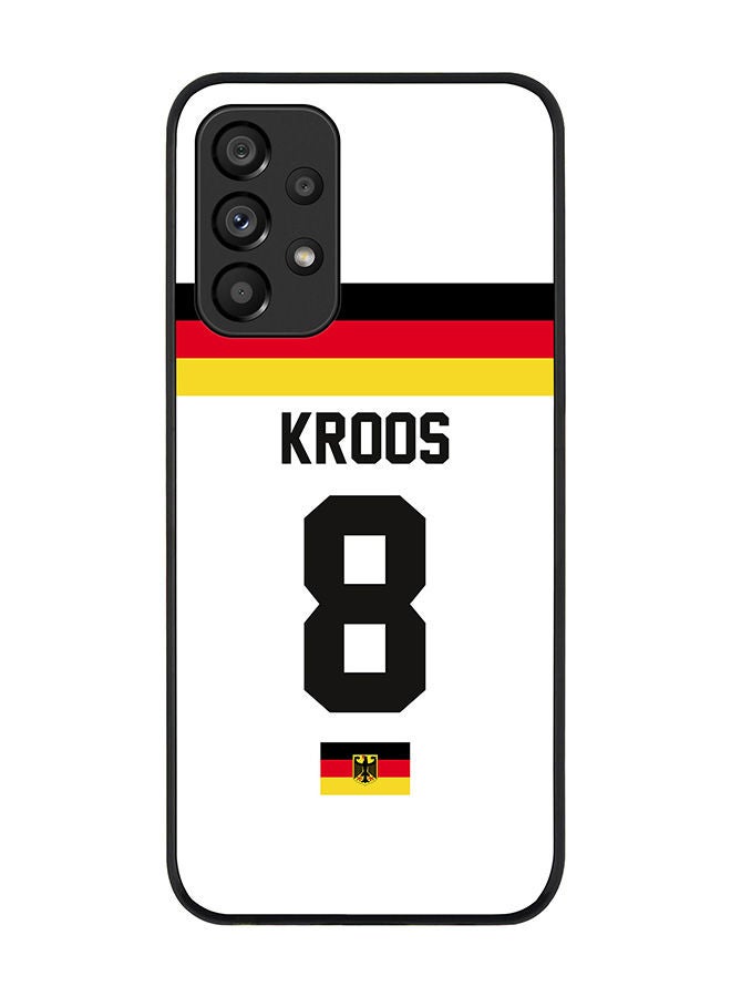 Stylizedd Rugged Black edge case for Samsung Galaxy A33 5G Slim fit Soft Case Flexible Rubber Edges Anti Drop TPU Gel Thin Cover - Football Team - Germany Player Name - Kroos - Image 1