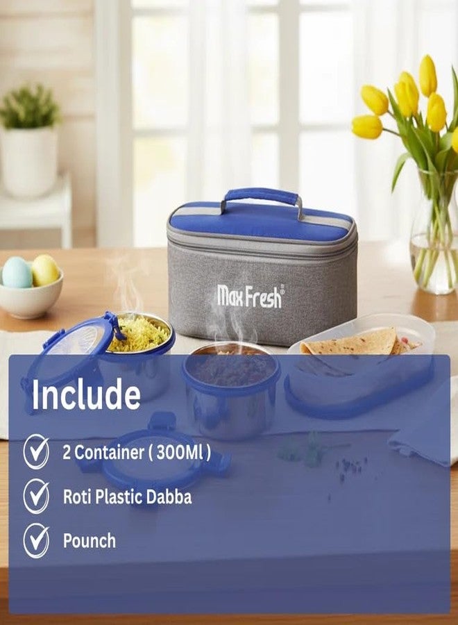 Maxfresh Stainless Steel Mealpro 3Pcs Lunch Box with Pouch Bag - Image 4
