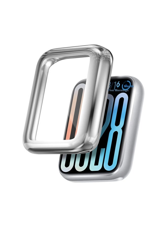 Wei Qiantu Weiqiantu Full Coverage Screen Protector Case For Xiaomi Mi Band 9 Pro, Hd Scratch-resistant And Drop-proof Smarch Case Film, Silver Edition - Image 3