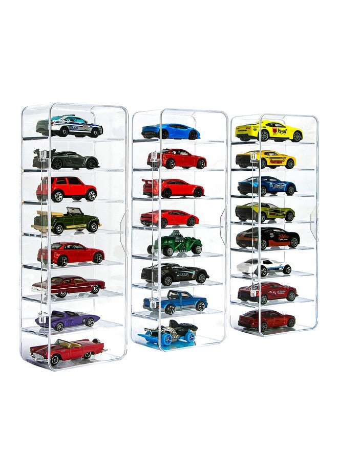 KISLANE 24 Toy Cars Display Case Compatible with Toy Cars, Transparent Acrylic Display Case Matchbox Cars - Image 1