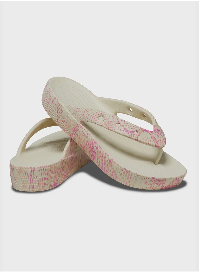 crocs Womens EVA Printed Flip Flops