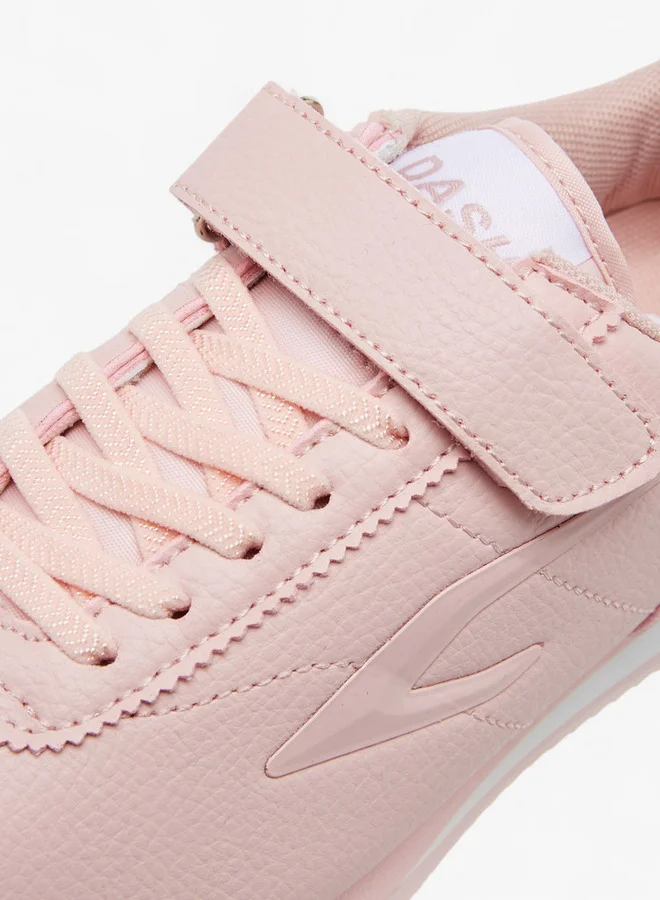 Dash Textured Sports Shoes with Hook and Loop Closure