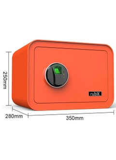 Safe Box with Biometric Fingerprint Lock A4 Document Size Safety Deposit Box for Home Office Shop (35x28x25cm) Orange - pzsku/Z29127D51A417C56B31E8Z/45/_/1657785601/698e8194-b3ea-4143-8119-bef82764fd70