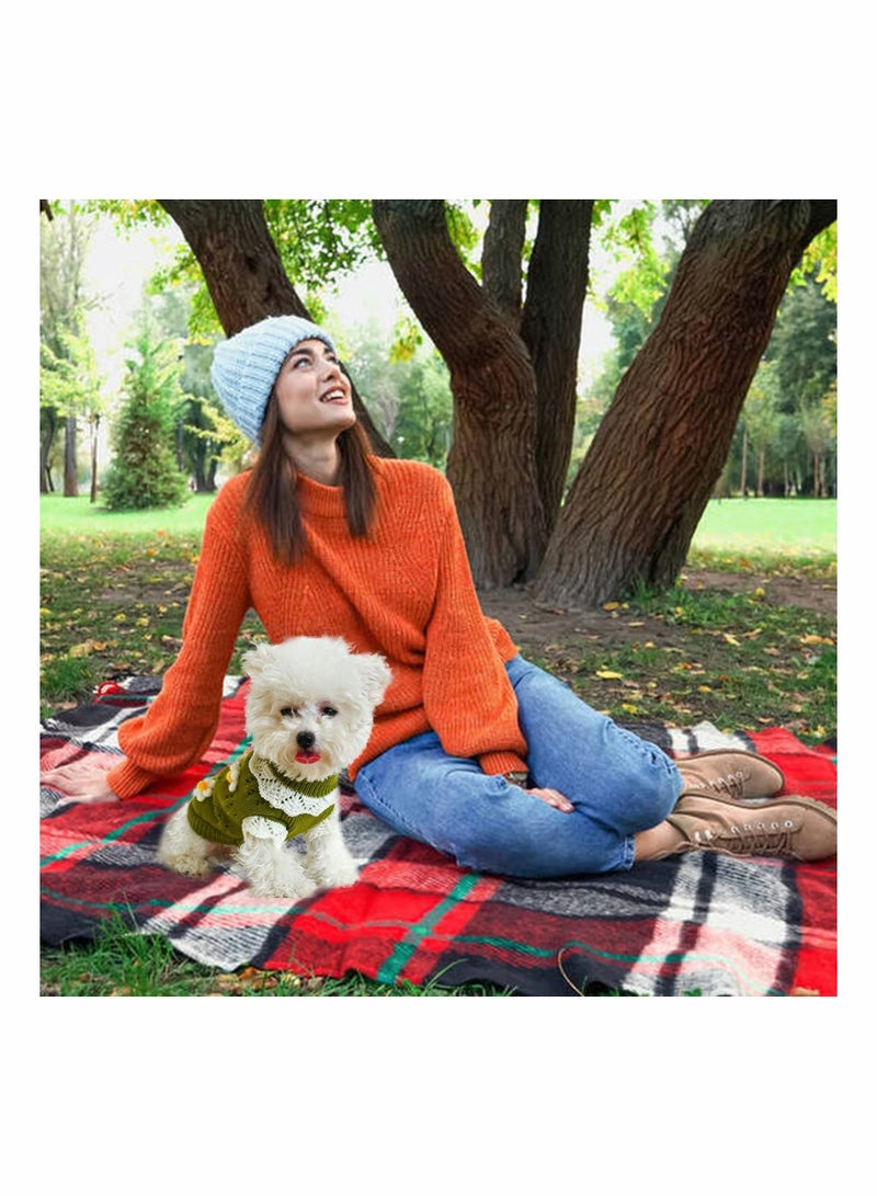 Excefore Dog Sweater Coat, Warm Turtleneck Knitted Dog Knitwear, Pet Clod Weather Outwear Sweatshirt for Small Medium Dogs 4-6 Pounds - Image 5