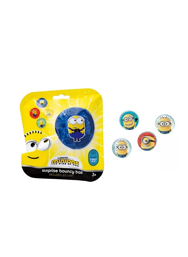 Minions RMS Minions Surprise LED Bouncy Ball Blind Bag – 1pc Collectible Minion Ball with Light-Up Feature – Assorted Designs – Fun Party Favor, Stocking Stuffer, Fidget Toy for Kids & Adults  - Image 1