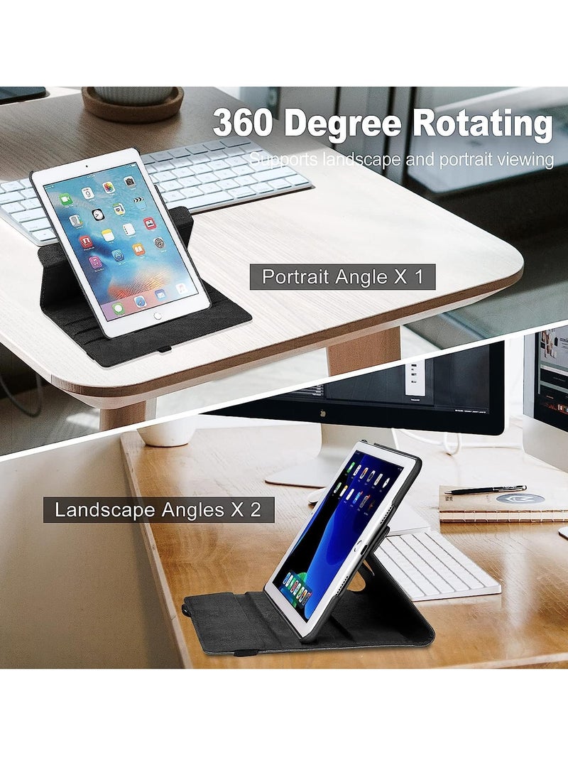 ELTRAZONE 360 Degree Rotating Case Cover for iPad 9.7 (2018/2017), iPad Air 2, iPad Air - Auto Sleep/Wake - Black - Image 3