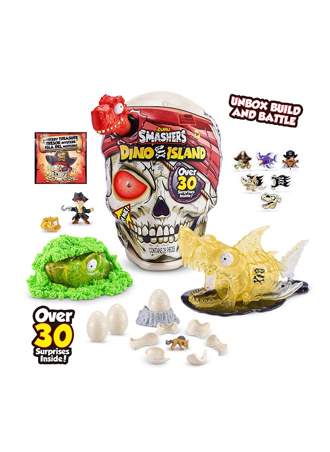 SMASHERS - Smashers Dino Island Giant T-Rex Skull with 30+ Surprises and Mini Eggs, Dinosaur Discovery Toy For Kids,Boy Girl, Age 5+ - Image 1