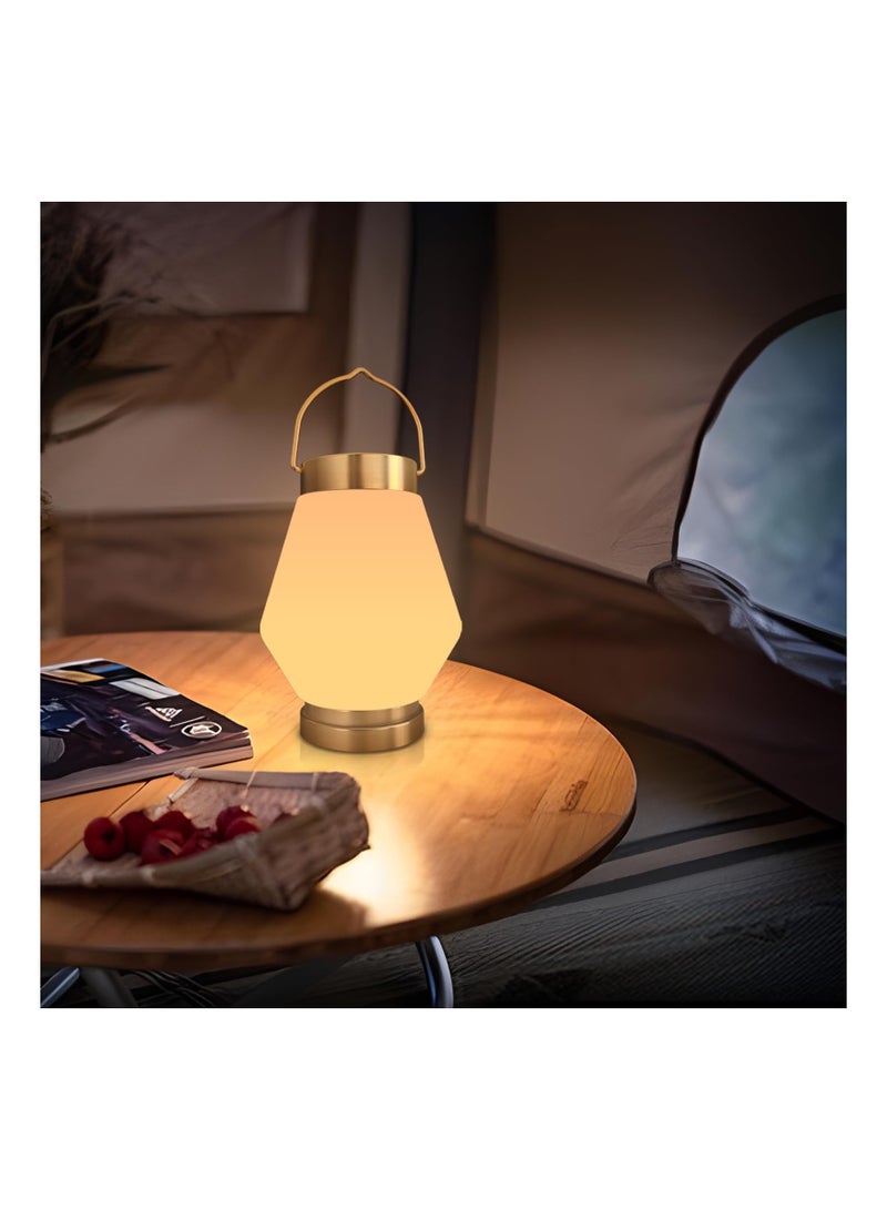 SYOSI Solar Lanterns Outdoor Hanging Warm Light Rechargeable Camping Lantern Portable Cordless Vintage Waterproof Lights for Yard Garden Lawn Porch Fence 5.5x10.2in - Image 4