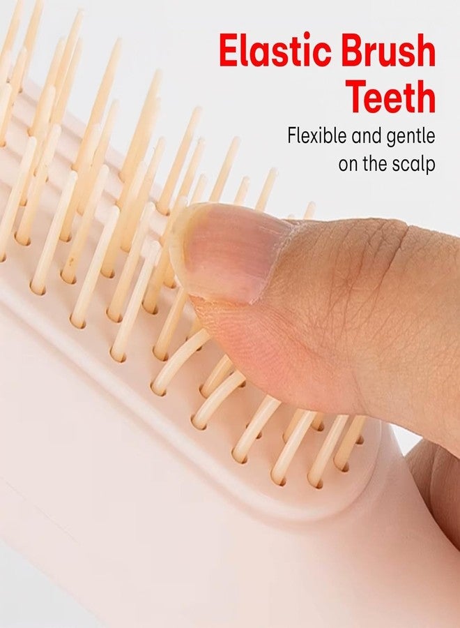 Bhavya Optic® Self Cleaning Hair Brush Multi Purpose Retractable Brush Self Cleaning Hair Brush, Retractable Design, Multi Purpose, Multicolor - Image 5