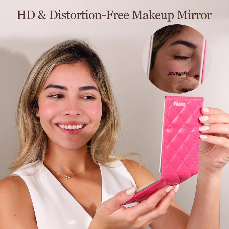 Alyfini Pocket Makeup Palette Mirror for Purse - 100 Disposable Sheets & Spatula, Small Travel Toiletry Essentials, Handheld Foundation/Lip/Nail Color Mixing Tray, Makeup Artist and Enthusiasts Gift - Image 2