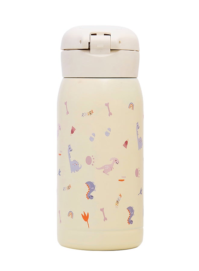 Eazy Kids زجاجة ماء مدرسية معزولة بجدار مزدوج، عاجي، 350 مل - Image 2