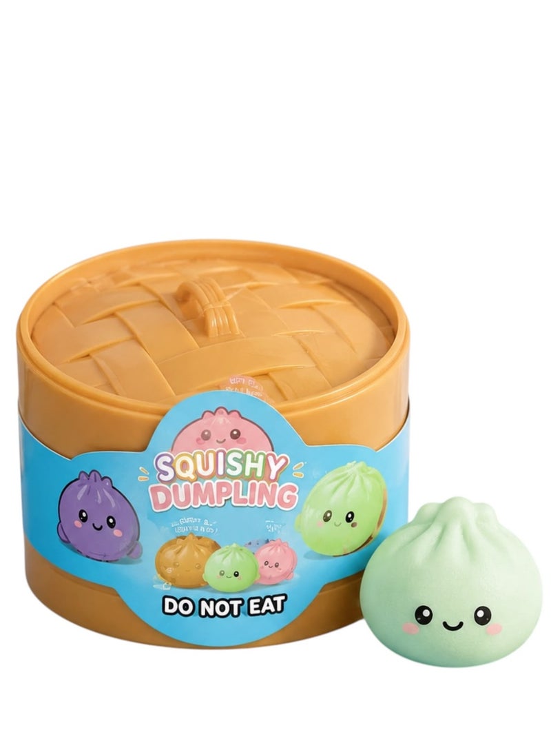 squishy Dumpling-Shaped Squishy Toy with Steamer Basket Storage Container - Image 2