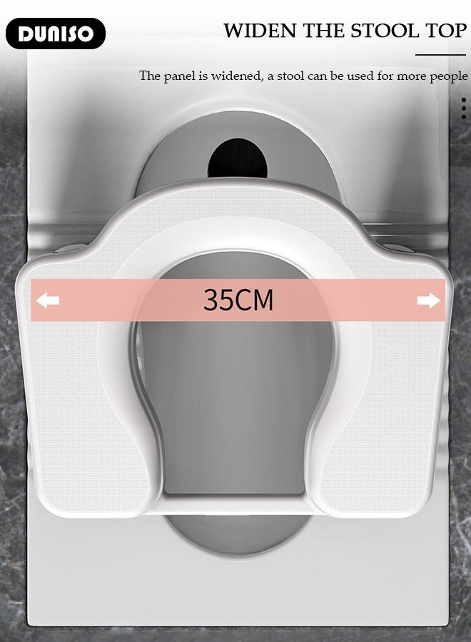 DUNISO Portable Toilet Seat,Home Toilet Seat Convertible from Squatting to Sit, with Paper Towel Box,Toilet Seat with Anti-slip Function for Pregnant Women, Elderly Frame and Disabled - Image 5