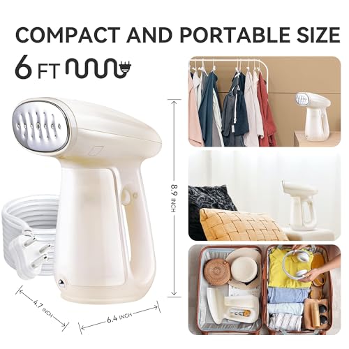Bear® Professional Garment Steamer, Steam Iron for Clothes 1300 Watts Fast Heat-up Portable Steam Iron Cloth Wrinkles Remover Built-in Aromatherapy Box with Brush - Image 2