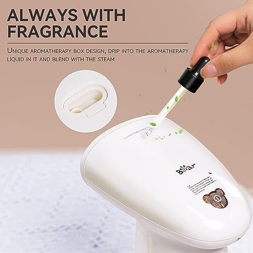 Bear® Professional Garment Steamer, Steam Iron for Clothes 1300 Watts Fast Heat-up Portable Steam Iron Cloth Wrinkles Remover Built-in Aromatherapy Box with Brush - Image 4