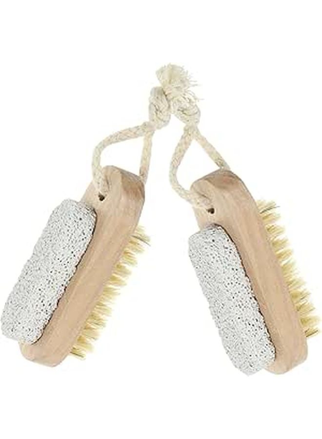 Black Body Scrubber Brush Foot Pumice Stone Exfoliator For Smooth Skin 2 Pack - Image 1