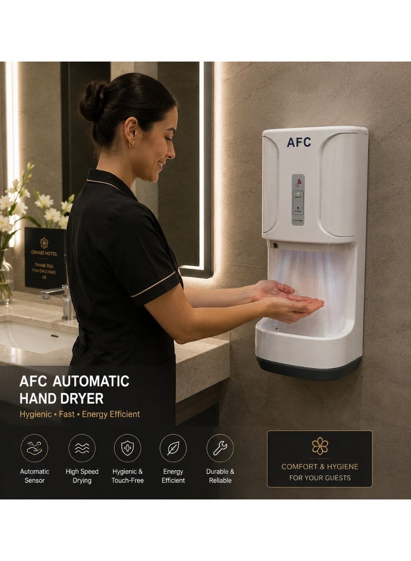 Afc Automatic Hand Dryer – High-Speed Touchless Wall Mounted Hand Dryer for Hotels, Offices & Commercial Restrooms - Image 1