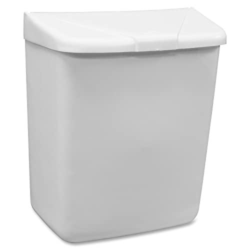 Hospeco Feminine Hygiene Receptacle, White ABS Plastic, 250-201W - Image 1