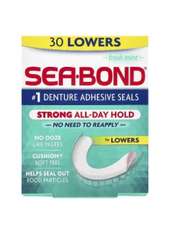 Sea-Bond SeaBond, Denture Adhesive Seals, Fresh Mint, 30 Lowers  - Image 1