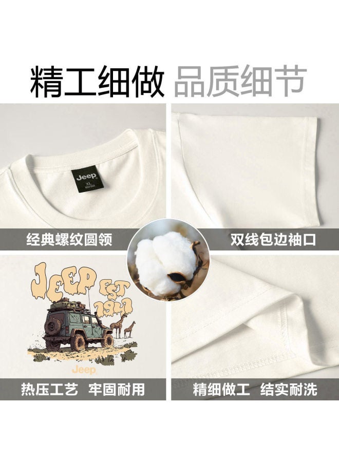 Jeep Women'S Short Sleeve T-Shirt 2025 Summer New Loose Comfortable Cotton Round Neck Top Fashion Versatile Women'S Clothing - Image 5