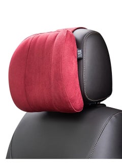 AGC Memory Foam Car Headrest Pillow Ergonomic Neck Support Cushion for Driving & Travel - Breathable Fabric, Adjustable Strap, Universal Fit for Cars, Office Chairs & Home HC-1012 Maroon - pzsku/Z2912F263FF0AB9680924Z/45/1741235278/bcbfaf41-42ef-4e18-8736-1f17689b92a7