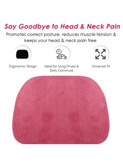 AGC Memory Foam Car Headrest Pillow Ergonomic Neck Support Cushion for Driving & Travel - Breathable Fabric, Adjustable Strap, Universal Fit for Cars, Office Chairs & Home HC-1012 Maroon - pzsku/Z2912F263FF0AB9680924Z/45/1741235782/c7e7ad14-edb1-485f-ba97-cf072ca25959