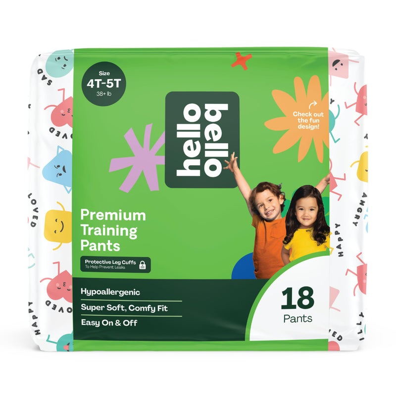 Hello Bello Premium Training Pants 4T-5T, All About Feelings Design, 18ct Jumbo Pack - Image 1