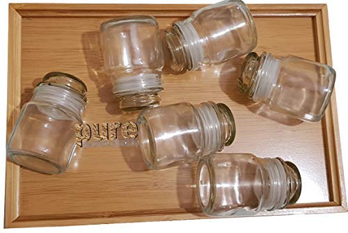 Pure Source India Spice Jar, Glass Container, With Air Tight Lid, Set of 6 Pcs - Transparent - Image 2