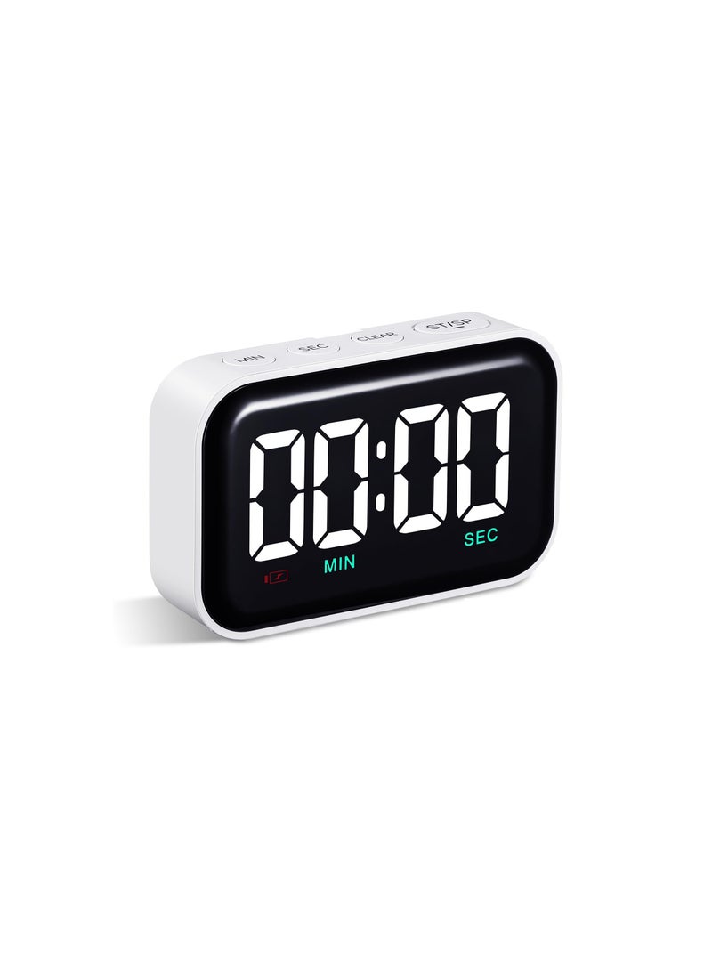 SYOSI Kitchen Timer, for Cooking Count Down/Up Digital, Large Led Display 2 Brightness 3 Volumes for Cooking, Baking, Working, Studying, Lunch Break, Exercising, Yoga, Beauty Treatment, or Gaming - Image 1