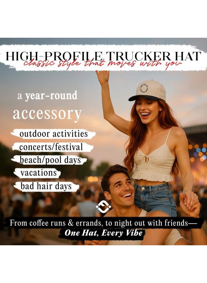 Funky Junque Vintage Canvas Snapback Hat - Adjustable 2 Tone Cap for Men Women - Put It On My, Cowboy, Girl Dad, Funny, Here for the Good Old Days - Black/Beige, One size - Image 4