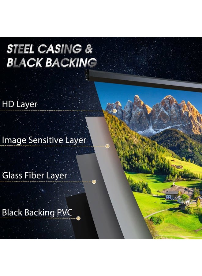 Aoxun 120" Motorized Projector Screen - Indoor and Outdoor Movies Screen 120 inch Electric 4:3 Projector Screen W/Remote Control - Image 5
