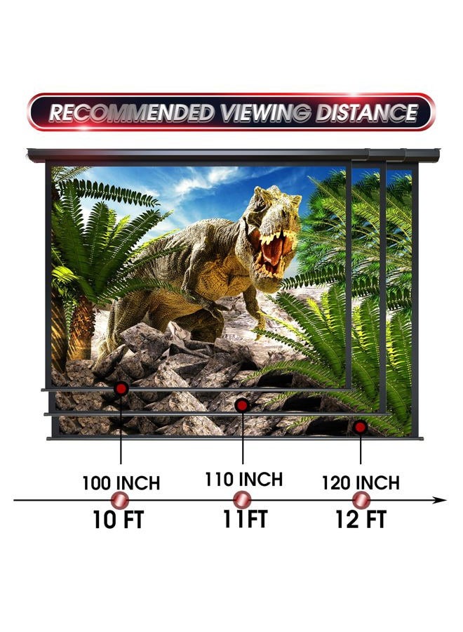 Aoxun 120" Motorized Projector Screen - Indoor and Outdoor Movies Screen 120 inch Electric 4:3 Projector Screen W/Remote Control - Image 4