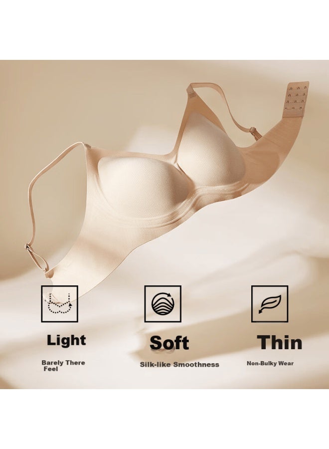 Youkeshu Foundation Liquid Women's Soft Support Seamless Invisible Push-up Side Breast Gathering Thin Strap Back Beauty Bra New Model - Image 4