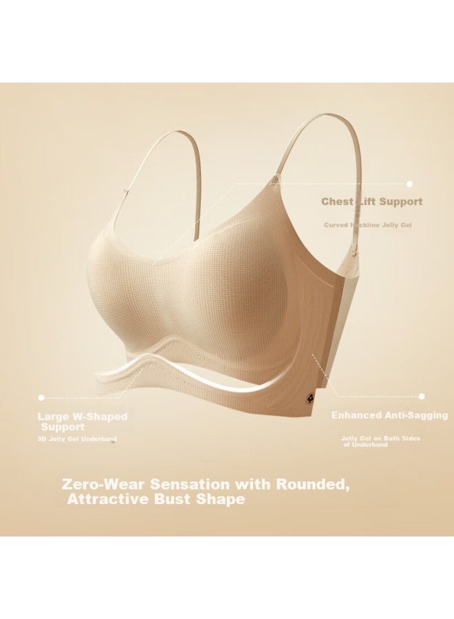 Youkeshu Foundation Liquid Women's Soft Support Seamless Invisible Push-up Side Breast Gathering Thin Strap Back Beauty Bra New Model - Image 3
