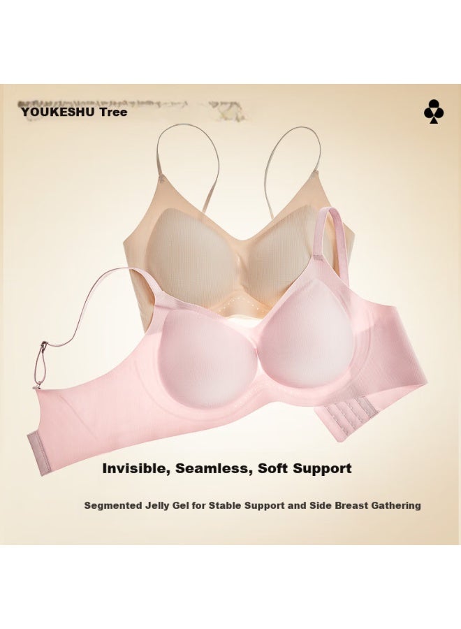 Youkeshu Foundation Liquid Women's Soft Support Seamless Invisible Push-up Side Breast Gathering Thin Strap Back Beauty Bra New Model - Image 5