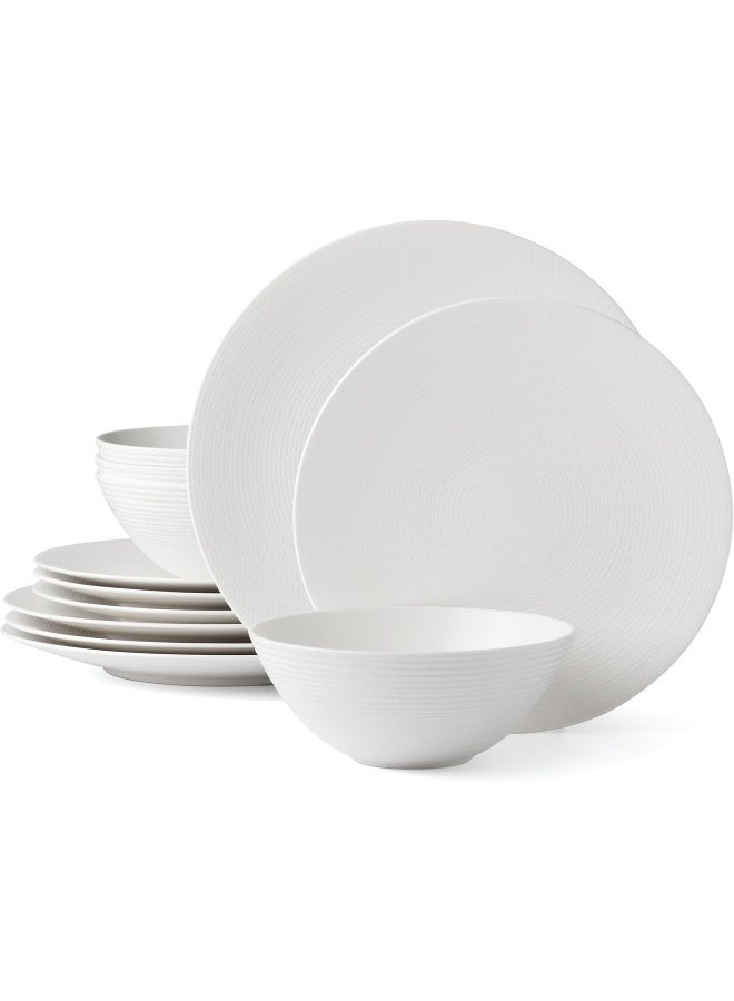 Lenox Lx Collective White 12Piece Dinnerware Set 1575 LB - Image 1