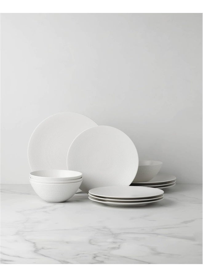 Lenox Lx Collective White 12Piece Dinnerware Set 1575 LB - Image 2