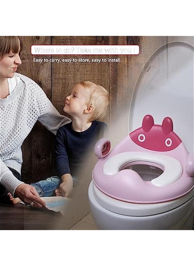 MIXDE Potty Training Toilet Seat for Boys and Girls,For Toddler Travel, Non-Slip Potty Training Toilet Seat Cover,Cute Cartoon Shape,Easy to Clean.  - Image 2