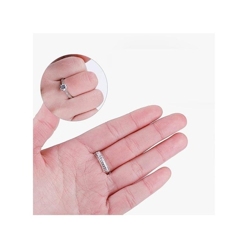 ALKAYAN Premium Ring Size Reducer Silicone Spiral Adjuster for Loose Rings – Flexible Invisible Ring Tightener for 4 Size Adjustment – Jewelry Comfort Fit Protector Tool - Image 5