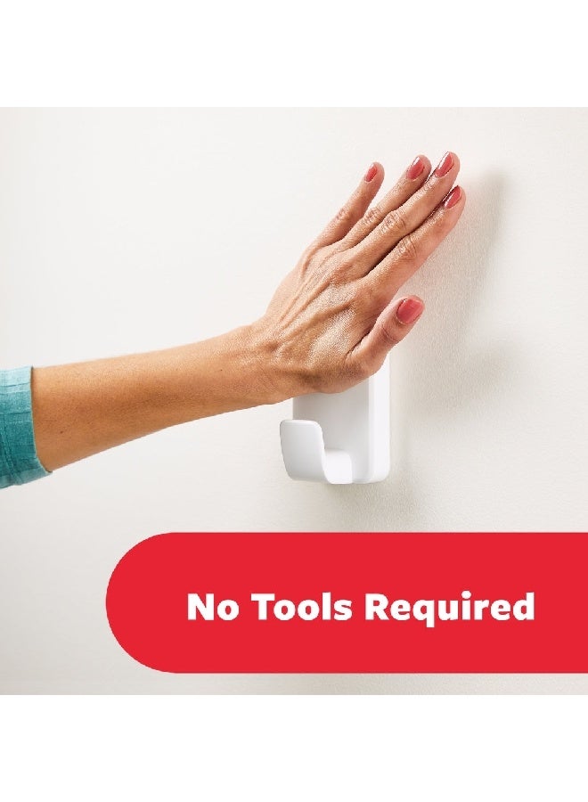 كوماند 17011-ES خطاف تعليق بلاستيكي لا يسبب التلف ذاتي الالتصاق أبيض اكس لارج - Image 4