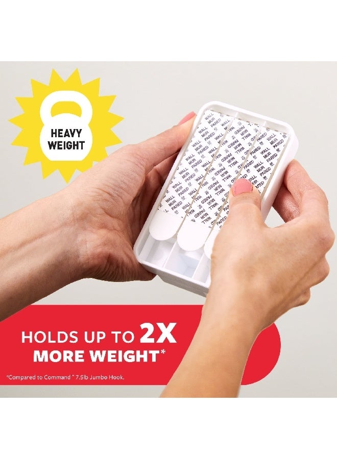 كوماند 17011-ES خطاف تعليق بلاستيكي لا يسبب التلف ذاتي الالتصاق أبيض اكس لارج - Image 3